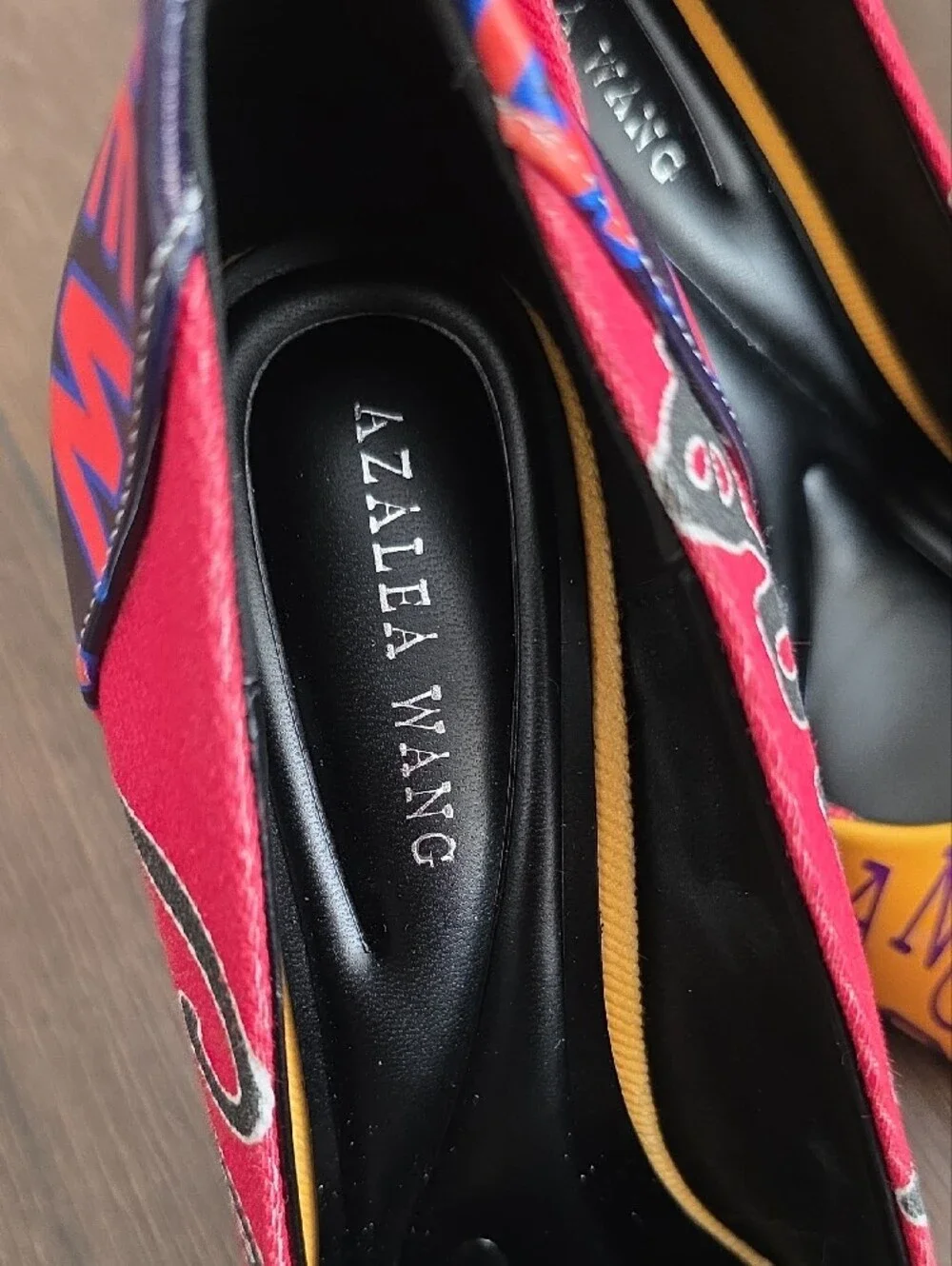 Azalea Wang Multi Printed Stiletto Pointed Toe Pumps